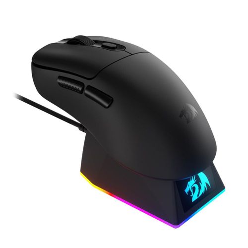 Ratón inalámbrico para juegos Redragon M998 24000 DPI con base negra