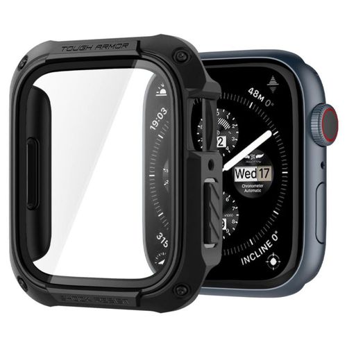 Funda de reloj Spigen Tough Armor con cristal templado de 45 mm color negro