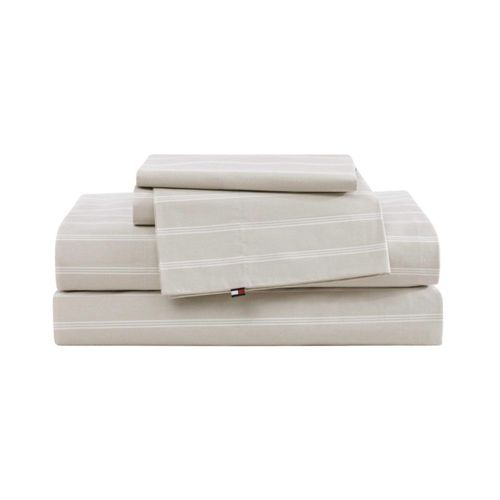Sábanas Tommy Hilfiger Queen Crisp & Cool algodón percal