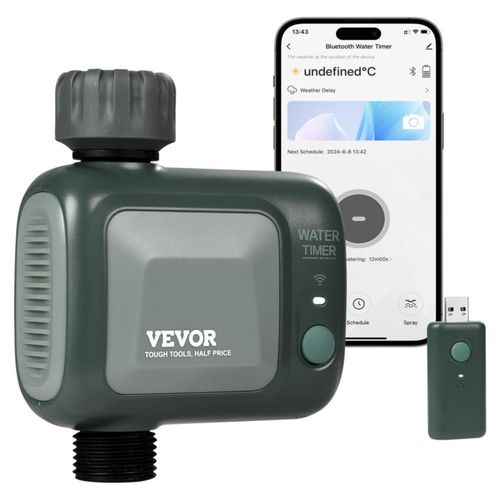 Temporizador de rociadores WiFi VEVOR de salida única con entrada de latón IPX6