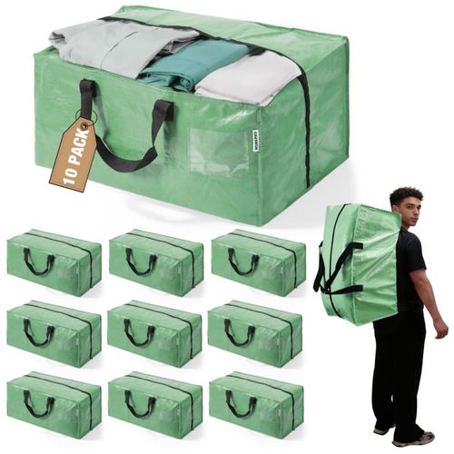 Bolsas de mudanza WORKPRO extra grandes paquete de 10 con cierres y correas