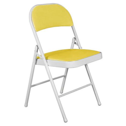 6 sillas plegables de oficina acojinadas amarillas