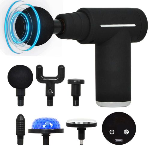 Pistola de Masaje Muscular Portátil Mini.Dispositivo de Terapia de Vibración Recargable de Mano para Alivio de Dolores y Relajación Profunda.HOGAWAY