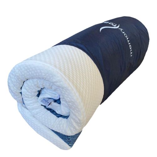 Colchoneta Memory Foam Individual Sobrecolchón de Memory Foam Blanca Hipoalergénica, Anti caros, 100