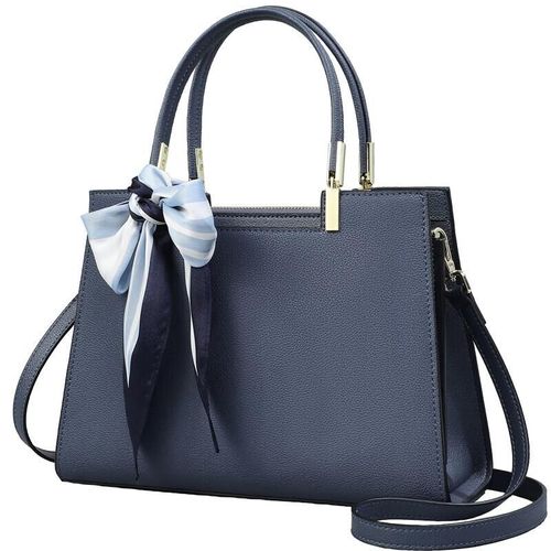 Bolso azul con pañoleta