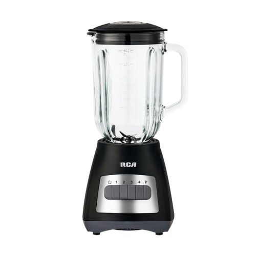 RCA Licuadora 4 Velocidades RC-L3 con Jarra de Vidrio de 1.5 L, Aspas de Acero Inoxidable, Versátil para Batidos, Bebidas y Procesador de Alimentos.
