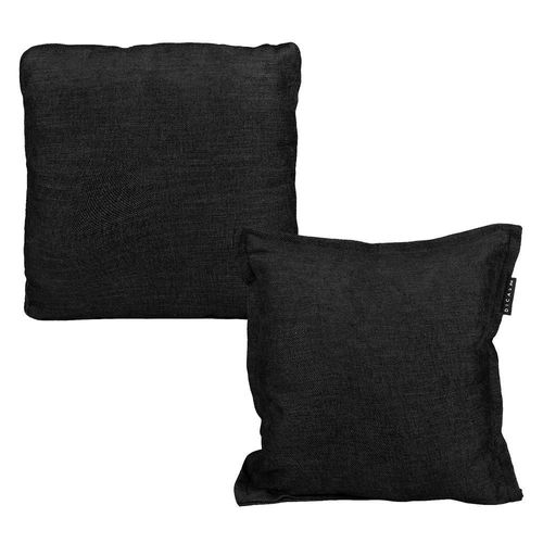 Set de 2 Cojines 1 Cuadrado Kappa + 1 Cuadrado Grande Zita Dicasa Negro RGH
