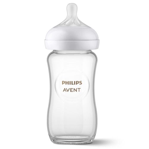 Biberón Philips AVENT Glass Natural 240 ml paquete de 1