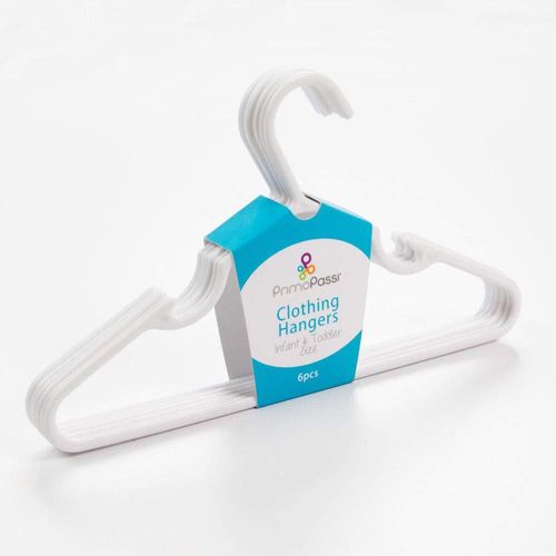 Perchas para bebé Primo Passi 6 unidades color blanco para armario