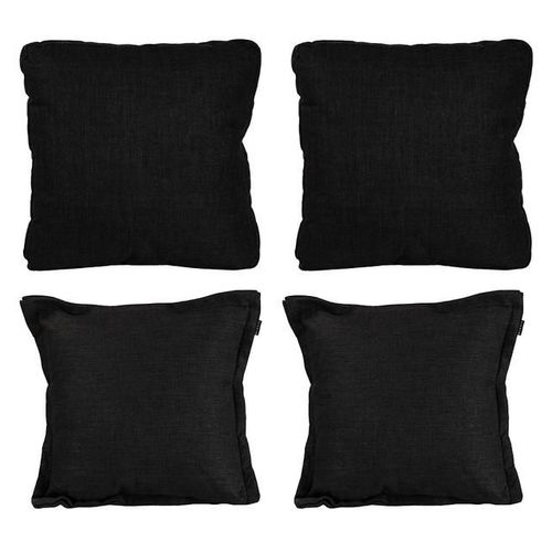 Set de 4 Cojines 2 Cuadrados Kappa + 2 Cuadrados Grandes Zita Dicasa Negro RGH