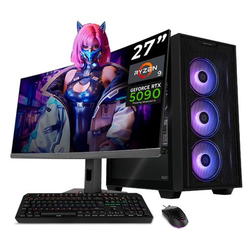Xtreme pc rtx 5090 ryzen 9 64gb ddr5 ssd 2tb monitor 27 wifi