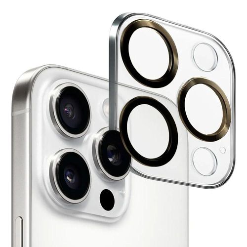Mica Cámara Vidrio Templado Deluxe iPhone 16 Pro/Max Mr. Gadgets Plateado