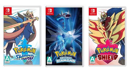 Nintendo Switch Juego Pokemon Sword + Nintendo Switch Juego Pokemon Brilliant Diamond + Nintendo Switch Juego Pokemon Shield