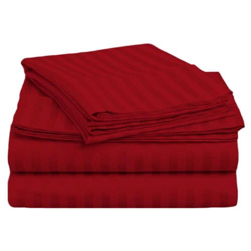 Juego de Sábanas Microfibra Quetzal  Rebeca Matrimonial Rojo