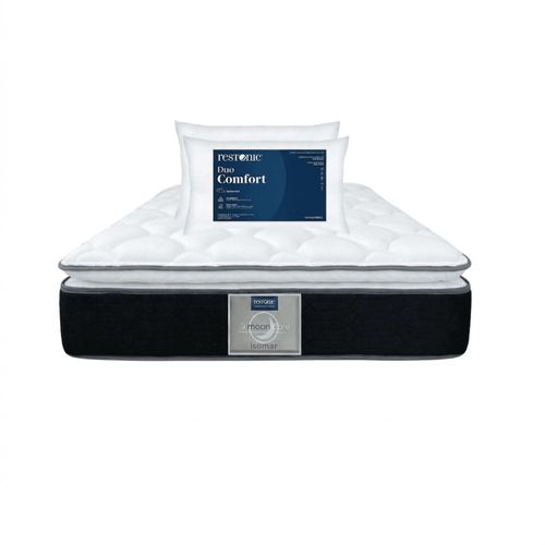 Colchón Queen Size Restonic Isomar Ortopédico Memory Foam Elite Cooling + 2 Almohadas