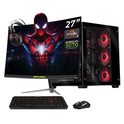 Xtreme pc rtx 5070 ryzen 9 32gb ddr5 ssd 1tb monitor 27 bk