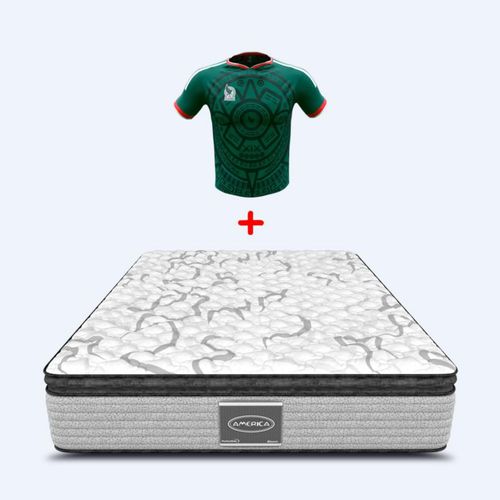 Colchon America Individual Hipoalergénico Ortopedico + Playera Mundialista