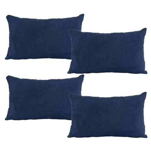 Set de 4 Cojines decorativos Dicasa DeltaOne Azul Marino CDZ
