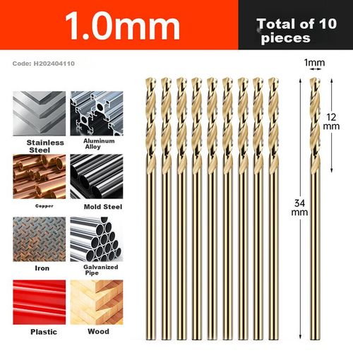 Juego de brocas HUHAO vástago recto para acero inoxidable y aleado completo