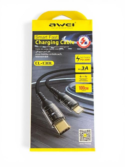 AWEI CL-138L CABLE DE CARGA RAPIDA (20W)