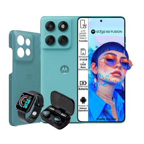 Motorola Moto Edge 60 Fusion 5G Blue 12+256GB  Dual sim con Audífonos y Smartwatch