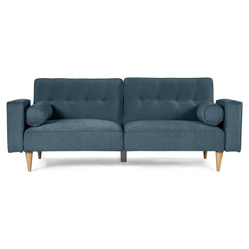 Sofá Cama Makora Merlak con Soft Foam Olivo Velvet Respaldo Reclinable de 3 Posiciones