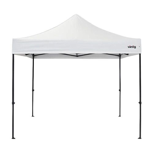 Toldo Plegable Estructura Hexagonal Reforzado Vanlig Acero Altura Ajustable Protección UV Impermeable Carpa Eventos Fiesta Exterior Blanco