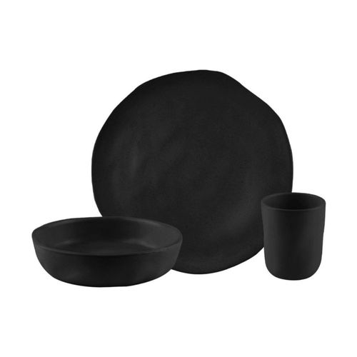 Vajilla de Cerámica Gante Chefmaker 12 Piezas para 4 personas Negro
