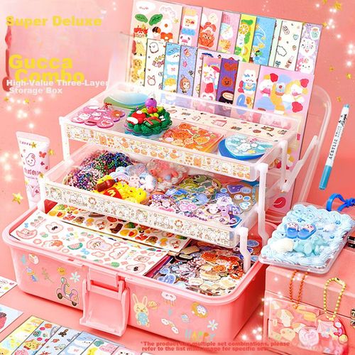 Set de manualidades BEIBITONGHUA de papel y calcomanías para niñas