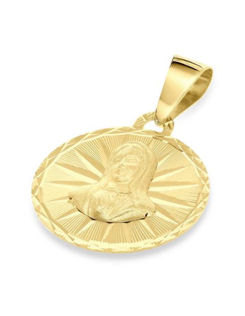 Medalla Virgen Busto Oro Amarillo 14K FONJ22C-VB1