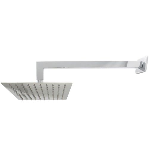Regadera Cuadrada de 15cm Cromado con Brazo Cuadrado ECO