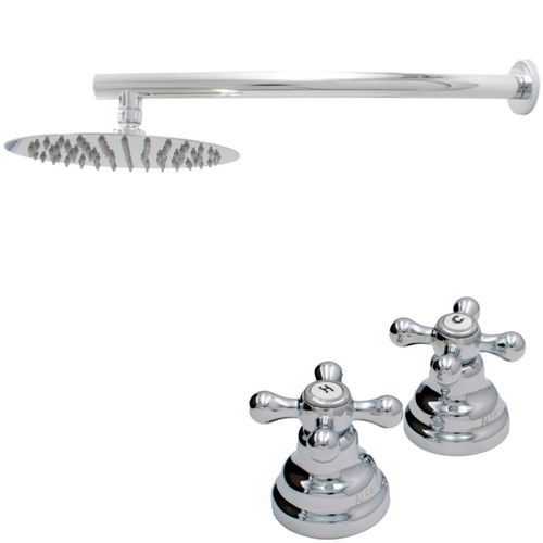 Regadera Redonda 15cm Cromado con Brazo Maneral O00