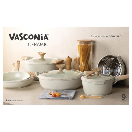 Batería de Cocina Vasconia Ceramic 9 piezas