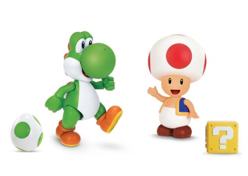 Figura de acción Super Mario Nintendo 10 cm Yoshi & Toad, paquete de 2