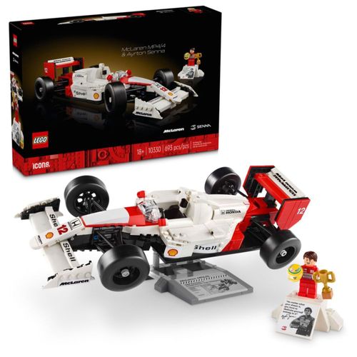 Set de construcción LEGO Icons McLaren MP4/4 y Ayrton Senna