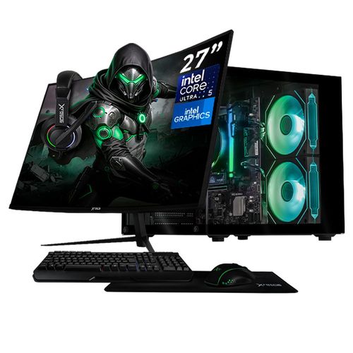 Xtreme pc core ultra 5 16gb ddr5 ssd 1tb monitor 27 black