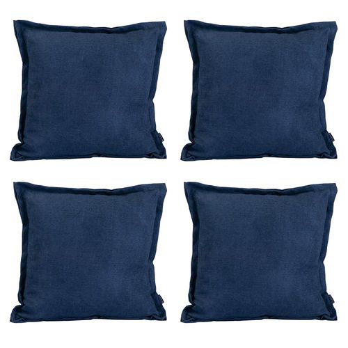 Set de 4 Cojines Cuadrado Dicasa Azul Marino RGH