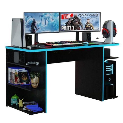 Escritorio Gamer Madesa Para Pc Y Consola Azul