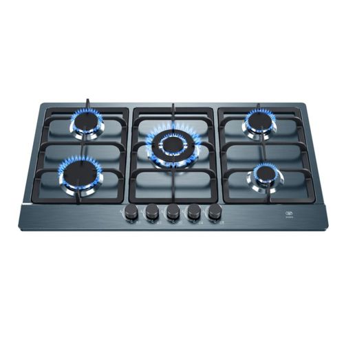 Parrilla de gas 5 quemadores acero inoxidable negro 86 cm AVERA AI5BN