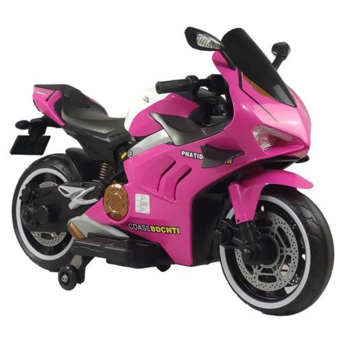 Motocicleta Montable Electrica Sonido Luz LED 12v Rosa