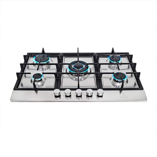 Parrilla de gas 5Q-PS-76 empotrable con de 5 quemadores de acero inoxidable SUPRA