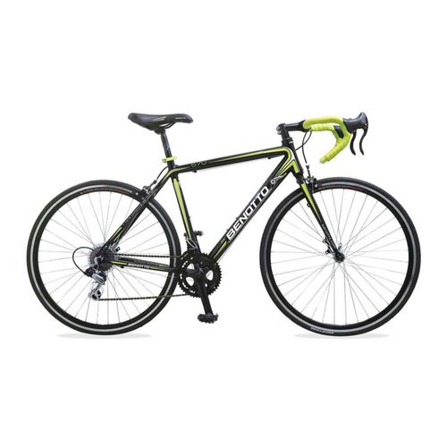Bicicleta BENOTTO Ruta 570 R700 14V. Shimano TY18 Frenos Carrera Aluminio Negro/Amarillo Neon Talla:54