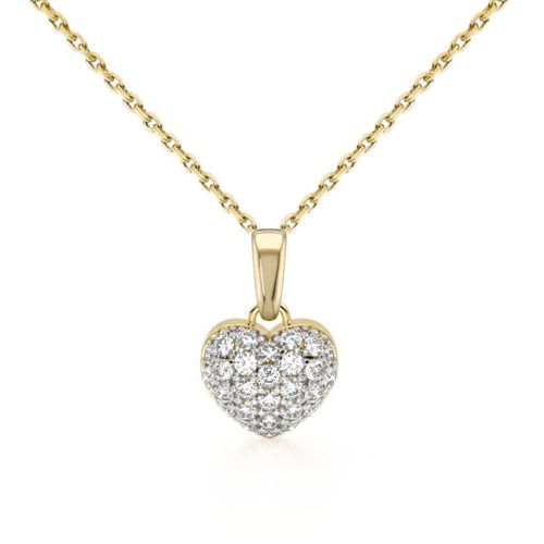 Cadena con Dije Corazón Ilusión 10k Oro Abba Joyas