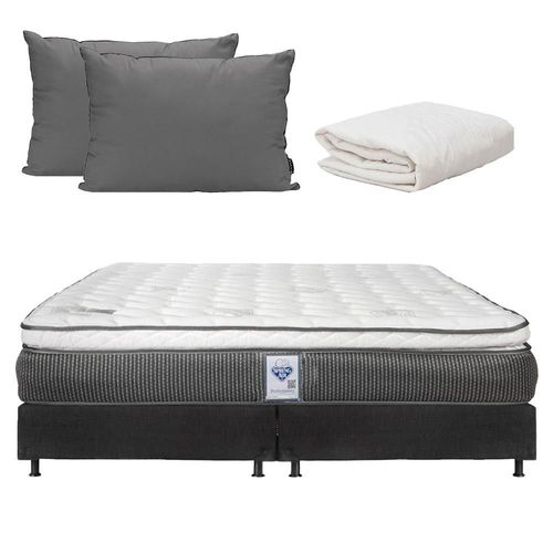 Colchon King Size Spring Air Phantom Negro+ Box+ Almohada 2Pack+ Protector Ultra RGH