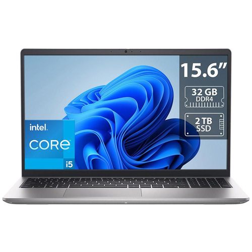 Laptop DELL DC15250: Intel Core i5 1334U, RAM 32GB DDR4, SSD 2TB, Pantalla 15.6" LED Full HD (1920 x 1080), Video UHD Graphics, S.O. Windows 11 Home.