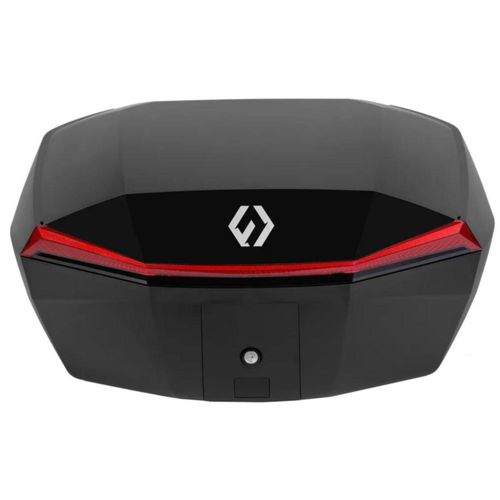 Baúl Top Case Para Motos Furchtlos Shield L 48 Litros Negro Rojo Rider One
