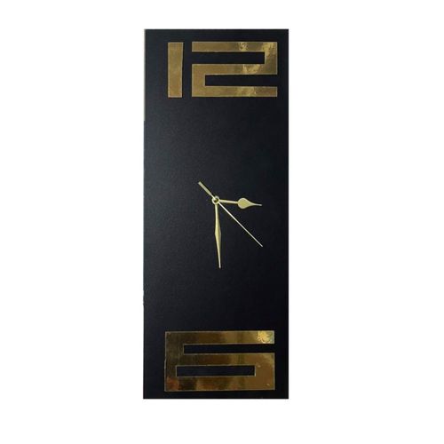 Reloj De Pared Decorativo Vertical 50cm Mdf Elegante Negro