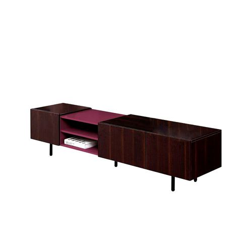 Ilios Innova Italiana | Mesa de Tv con Cajones Elegante Color Uva