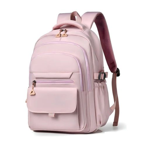 Mochila Escolar Impermeable Color Rosa