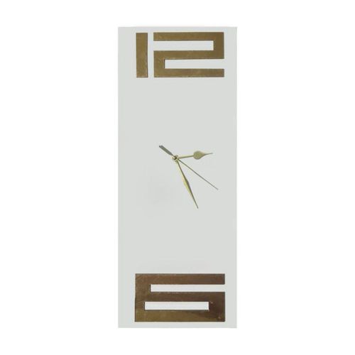 Reloj De Pared Decorativo Vertical 50cm Mdf Elegante Blanco